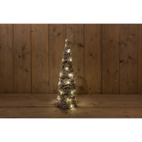 Cbd Decoratieboom Besneeuwd Groen - Kerstverlichting - 60 cm Warm Wit 30 led - thumbnail
