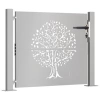 Poort 105x80 cm boomontwerp cortenstaal - thumbnail