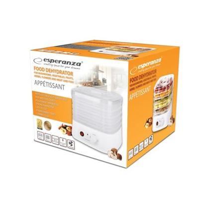 Esperanza EKD004 voedseldroger, Transparant, Wit 250 W