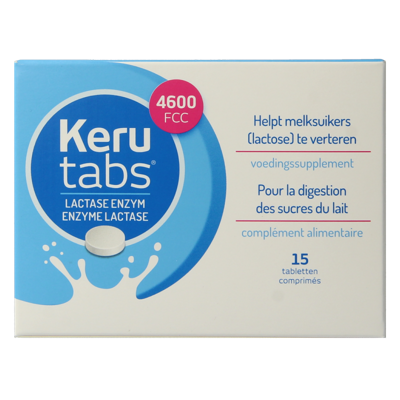 Kerutabs Lactase enzym 4600 FCC 15 Tabletten Kerutabs Lactase enzym 4600 FCC 15 Tabletten