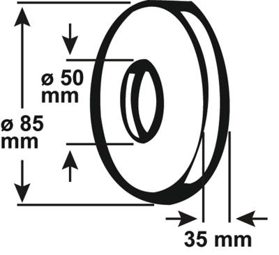 Cornat Rozet 50X85Mm Kunststof Sifon Gr - TEC353001R