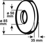 Cornat Rozet 50X85Mm Kunststof Sifon Gr - TEC353001R - thumbnail