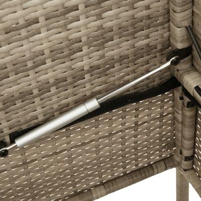 Tuinbank met kussens poly rattan beige Tuinbank met kussens poly rattan beige