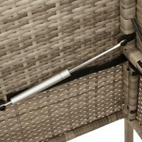 Tuinbank met kussens poly rattan beige - thumbnail