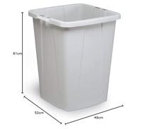 Durable Durabin Eco 90 1800505050 Afvalbak 90 l Kunststof (b x h x d) 520 x 610 x 490 mm Grijs 1 stuk(s) - thumbnail