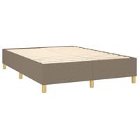 Boxspring met matras stof taupe 140x190 cm - thumbnail