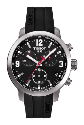 Horlogeband Tissot T055.417.A / PRC 200 / T055417A / T603032879 Rubber Zwart 19mm