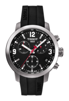 Horlogeband Tissot T055.417.A / PRC 200 / T055417A / T603032879 Rubber Zwart 19mm - thumbnail