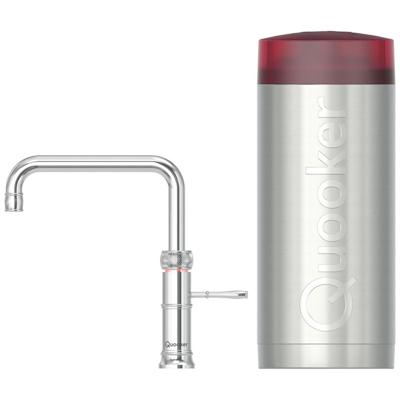 Quooker Classic Fusion Square Keukenkraan Set - Kokend Warm- en Koud Water - Chroom - Inclusief COMBI Reservoir