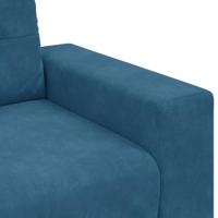 | Loveseat | met kussen Blauw Fluweel - thumbnail