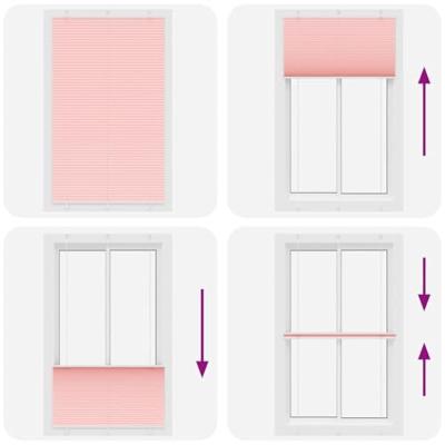 Pliss rolgordijn 115x200cm stofbreedte 114,4cm polyester roze