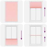 Pliss rolgordijn 115x200cm stofbreedte 114,4cm polyester roze - thumbnail