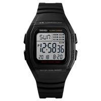 SKMEI 1278 modieuze buiten 50m waterdichte digitale horloge Student Sport Wrist Watch ondersteuning 5 groep Alarm Clocks(Black) - thumbnail