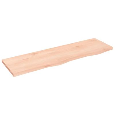 Wandschap 100x30x2 cm onbehandeld massief eikenhout