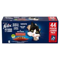Felix Elke Dag Feest Farm Selectie met rund, kip, eend, lam in gelei natvoer kat (jumbopack) Per doos (44 x 85 g) - thumbnail