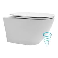 Wandcloset incl. Zitting en Tornado Flush Best-Design Dance Glans Wit - thumbnail