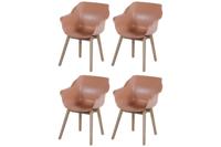 Set van 4 - Hartman Sophie Studio dining armstoel - Italian Terra - Teak poot - thumbnail