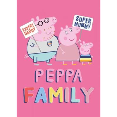 Peppa Pig fleece Plaid Family - 100 x 140 cm