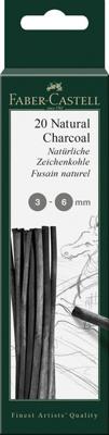 Faber Castell FC-129198 Houtskool Pitt Monochrome 3-6 Mm Faber Castell FC-129198 Houtskool Pitt Monochrome 3-6 Mm