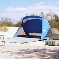 Strandtent 2-persoons waterdicht azuurblauw - thumbnail