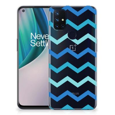 OnePlus Nord N10 5G | TPU bumper | Zigzag Blauw