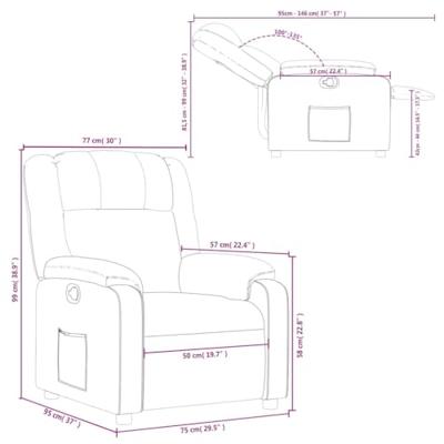 Fauteuil verstelbaar stof taupe Fauteuil verstelbaar stof taupe