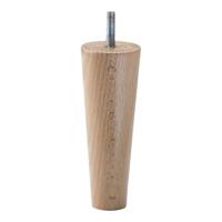 Meubelpoot conisch 5 bij 5 cm en hoogte 15 cm van massief hout (M10) - thumbnail