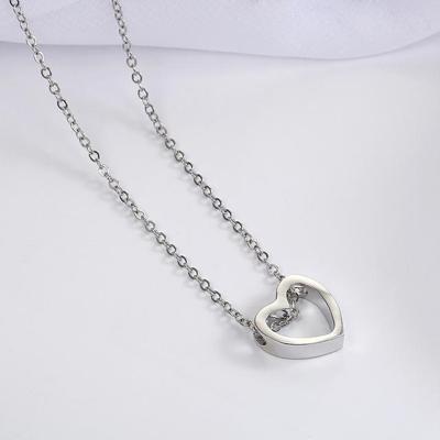 Fashion ketting hart Design holle eenvoudige Necklace(sliver)