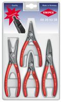 Knipex 00 20 03 SB Precisie-borgveertang set Geschikt voor borgringen Binnen- en buitenringen 12-25 mm, 19-60 mm 10-25 mm, 19-60 mm Puntvorm Recht - thumbnail