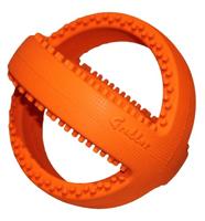 Happy Pet grubber interactieve voetbal oranje - thumbnail