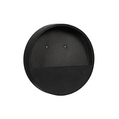 Wand bloempot Natural Wally 40x7 cm zwart