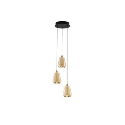 Lyora Design hanglampAlish 3-lichts amber glas - 9416968