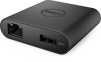 Dell USB-C Adapter DA200 - HDMI/VGA/RJ45/USB - Zwart - thumbnail