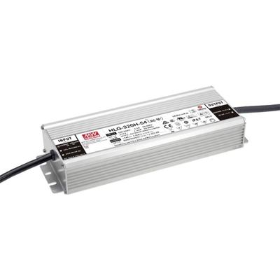 MEAN WELL HLG-320H-12AB LED-driver Constante spanning 264 W 11 - 22 A 10.8 - 13.5 V/DC Dimbaar, 3-in-1 dimmer, Instelbaar, PFC-schakeling, Outdoor,