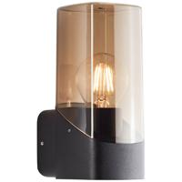 Brilliant Zwarte wandlampMinou met smoke glas - 44310/93 - thumbnail