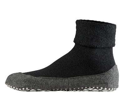 FALKE Cosyshoe pantoffels - Anti slip sokken heren - Wollen anti slip huissokken - Warm winter sokken - 46 - Zwart - Onderbroek - Ondergoed - 46 -