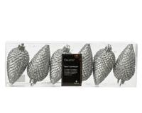 Denappel kunststof d4h8 cm mgrs 6st kerst Decoris - Decoris - thumbnail