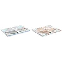 Placemat en servetten DKD Home Decor 2 Stuks 150 x 150 x 0,5 cm Grijs Hemelsblauw - thumbnail