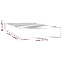 Pocketveringmatras 100x220x20 cm fluweel donkergrijs - thumbnail