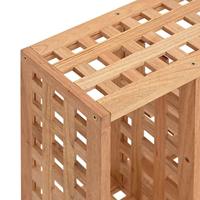 Wandschap 49x15x49 cm massief walnotenhout - thumbnail