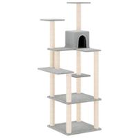 VidaXL Kattenmeubel met sisal krabpalen 153 cm lichtgrijs - thumbnail