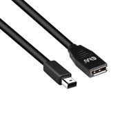 club3D CAC-1121 DisplayPort-kabel Mini-displayport / DisplayPort Adapterkabel Mini DisplayPort-stekker, DisplayPort-bus 1.00 m Zwart - thumbnail