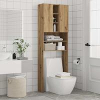 Wasmachinekast 64x25,5x190 cm artisanaal eikenkleur - thumbnail