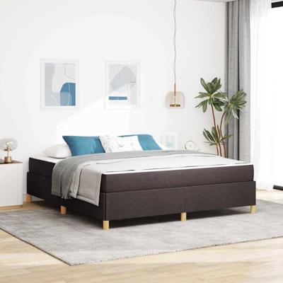 Boxspring bed Anders Donkerbruin en Wit 180 x 200 cm Stof
