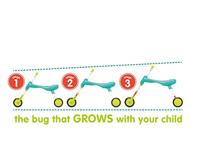 The Bugs Scuttlebug xl splodge loopfiets met 3 wielen junior turquoise/groen - thumbnail