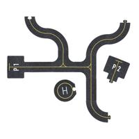 Goki speelset wegdelen vliegveld met accessoires - 26dlg. - thumbnail