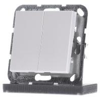 Gira drukvlakschakelaar wissel wissel zuiver wit glanzend wip rechtstaand 2861201 - thumbnail