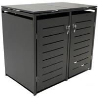 Kliko ombouw - Verzinkt staal - voor 2 kliko's 120L Antraciet - thumbnail