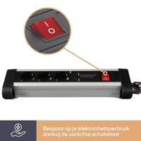 3-Voudige stekkerdoos met USB Perel EBP03DSUN1-G - thumbnail