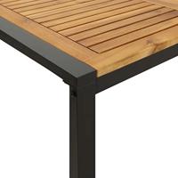 Tuintafel met U-vormige poten 140x80x75 cm massief acaciahout - thumbnail